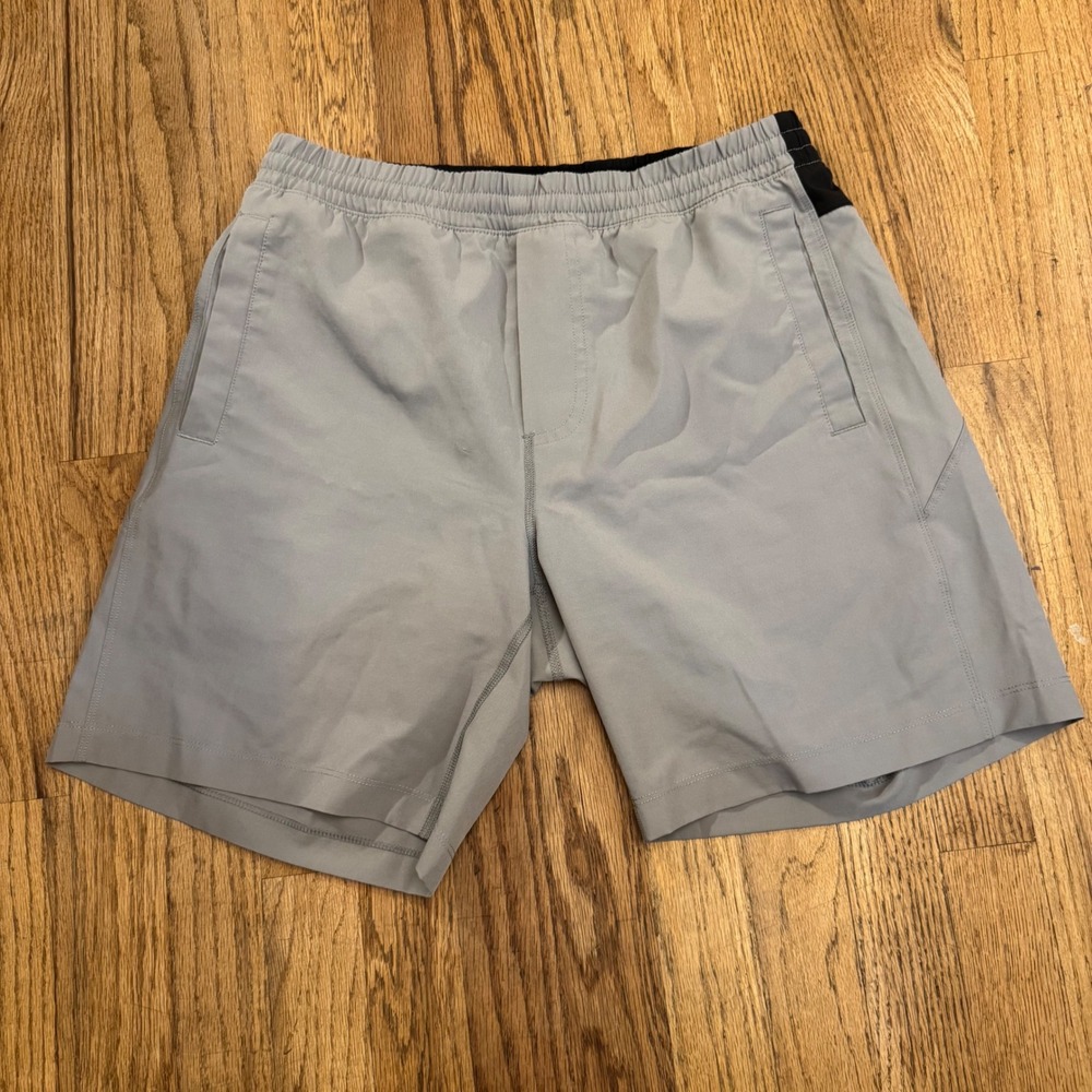 Bearbottom Mens Loft Shorts Grey Black Lined Athletic Training Size Medium 7in
